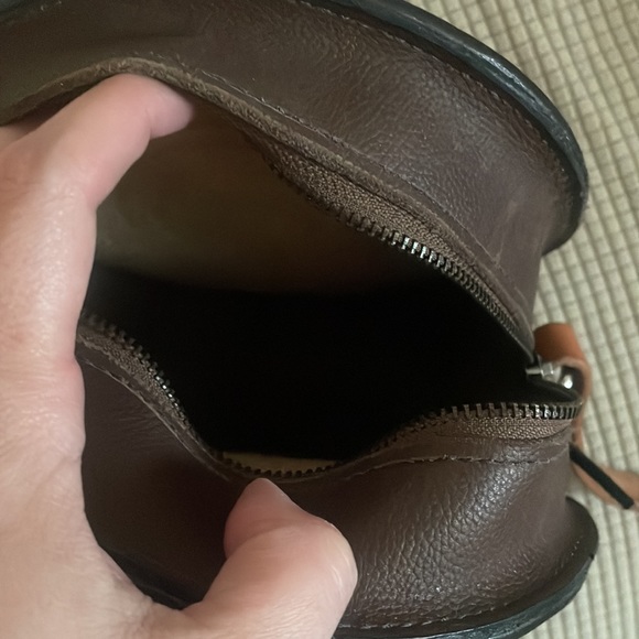 Custom NEW leather sunflower circle bag - Picture 3 of 4